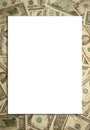 Money background border Royalty Free Stock Photo