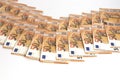 Money background euro cash banknotes 50 euro notes frame composition Royalty Free Stock Photo