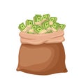 money bag cartoon vector illustration Royalty Free Stock Photo