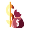 Money bag dollar symbol Royalty Free Stock Photo