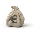 Money bag euro Royalty Free Stock Photo