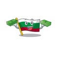 With money bag flag bulgaria in the cartoon shape