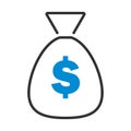 Money Bag Icon Royalty Free Stock Photo