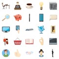 Money bag icons set, cartoon style Royalty Free Stock Photo