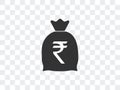 Money bag, India rupee icon. Vector illustration, flat design