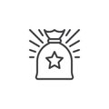 Money bag outline icon