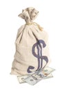 Money bag with US dollars sign