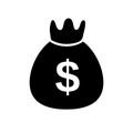 Money bag vector icon Royalty Free Stock Photo