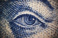 Money banknote macro closeup shot eyes of Ukraine famous people value cash exchange Royalty Free Stock Photo