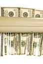 Money Being Shredded Royalty Free Stock Photo