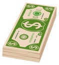 Money bill pack. American dollar currency bundle Royalty Free Stock Photo