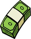 money bills bunch vector illustration