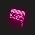 money, blood, gang, criminal, mafia neon style icon. Simple thin line, outline of mafia icons for ui and ux, website or