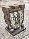 Money-box at the Main Market Square in Krakow Royalty Free Stock Photo