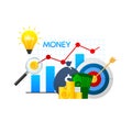 Money budget, great design for any purposes. Abstract illustration. 3d vector illustration Royalty Free Stock Photo