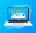 Money budget, great design for any purposes. Abstract illustration. 3d vector illustration Royalty Free Stock Photo