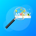 Money budget, great design for any purposes. Abstract illustration. 3d vector illustration Royalty Free Stock Photo