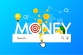 Money budget, great design for any purposes. Abstract illustration. 3d vector illustration Royalty Free Stock Photo