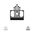 Money, Bundle, Bucks, Transfer Bold and thin black line icon set Royalty Free Stock Photo