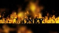 Money Burning Hot Word in Fire