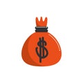 Money business financial bag bank inverst color tone and fill