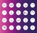 Money business financial trade commerce icons set gradient style icon