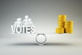 Money buys votes Royalty Free Stock Photo