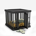 Money in cage Royalty Free Stock Photo