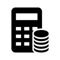 Money calculation icon vector. Budget banking illustration logo. Financial payment symbol.