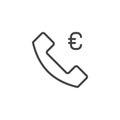 Money call outline icon