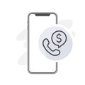 money at call, trader cash call, money calling, mobile phone icon bank, money market, payment request, loan by cell phone sign