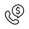 money at call, trader cash call, money calling, mobile phone icon bank, money market, payment request, loan by cell Royalty Free Stock Photo