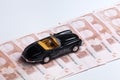 Money and car Royalty Free Stock Photo