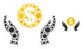 Money Care Hands Icon - Coronavirus Collage