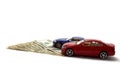 Money and cars - the movement Royalty Free Stock Photo