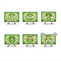 Money cartoon character with various angry expressions