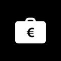 Money case icon flat style simple vector illustration