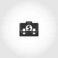 money case isolated icon. money briefcase business design element Royalty Free Stock Photo