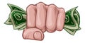 Money Cash Fist Hand Comic Pop Art Cartoon