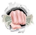 Money Cash Fist Punching Background