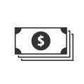 Money cash flat icon vector illustration Isolated on white background for graphic design, logo, web site, social media, mobile ap Royalty Free Stock Photo