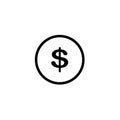 Money cash in trendy flat style isolated on background. Money cash page symbol for your web site design Money cash logo Royalty Free Stock Photo