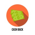 Money cashback concept logo