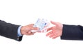 Money changing hands Royalty Free Stock Photo