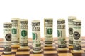 Money on chess board