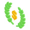 Money choice icon isometric . Self realization