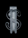 Money clip dollar symbol Royalty Free Stock Photo