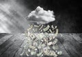 Money Cloud Raining Money Royalty Free Stock Photo