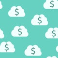 Money clouds, seamless pattern