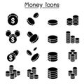 Money & Coin icon set Royalty Free Stock Photo